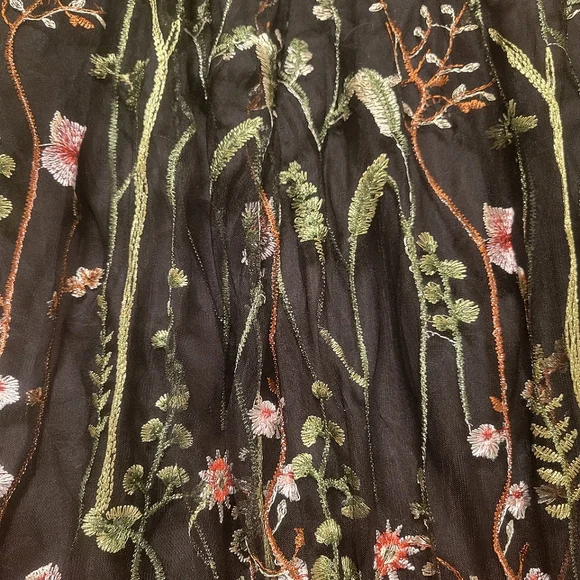 NWT JJs HOUSE Black Floral Lined Cocktail Dress Prom Wedding Party Handmade NEW - Picture 9 of 11